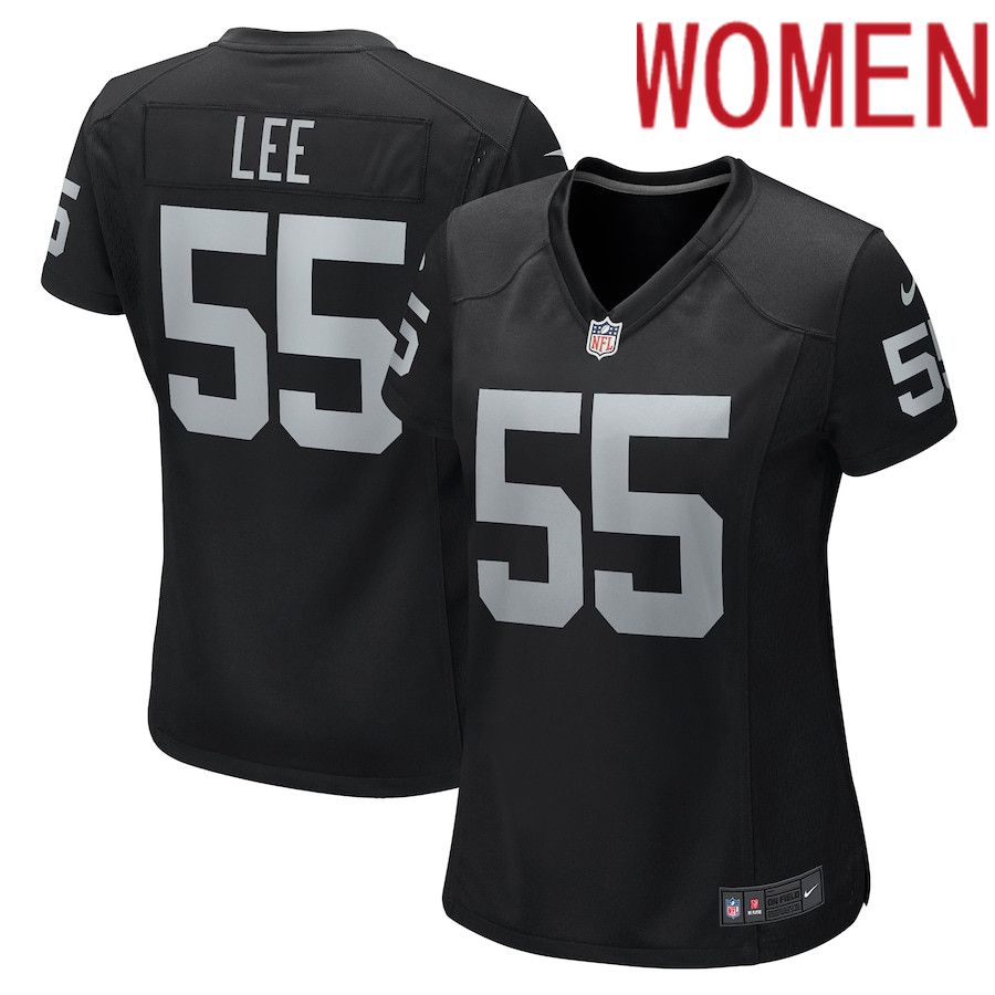 Women Oakland Raiders #55 Marquel Lee Nike Black Game NFL Jersey